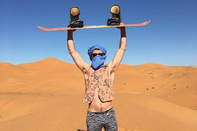1 Night in desert Merzouga with Camel trek - Erg-Chebbi, Morocco - Sandboarding and Camp Activities