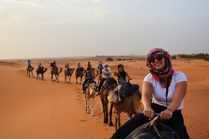1 Night in desert Merzouga with Camel trek - Erg-Chebbi, Morocco - Camel Trekking Into the Erg Chebbi Dunes