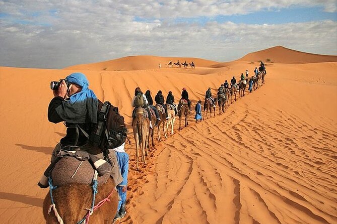 2 Days Sahara Group Tour Fez to Marrakech via Merzouga - Arriving at Merzouga and Erg Chebbi