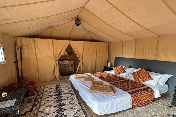 2 Nights in Luxury Camp and Camel Trekking in Merzouga Desert - Your first night in a private desert tent