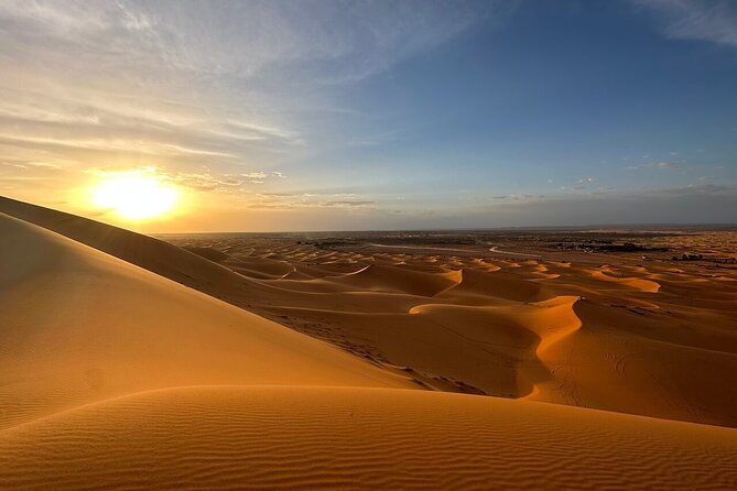 3 Days Luxury Desert Tour From Fes To Marrakech via Merzouga - Sunset in Merzouga and a night under canvas