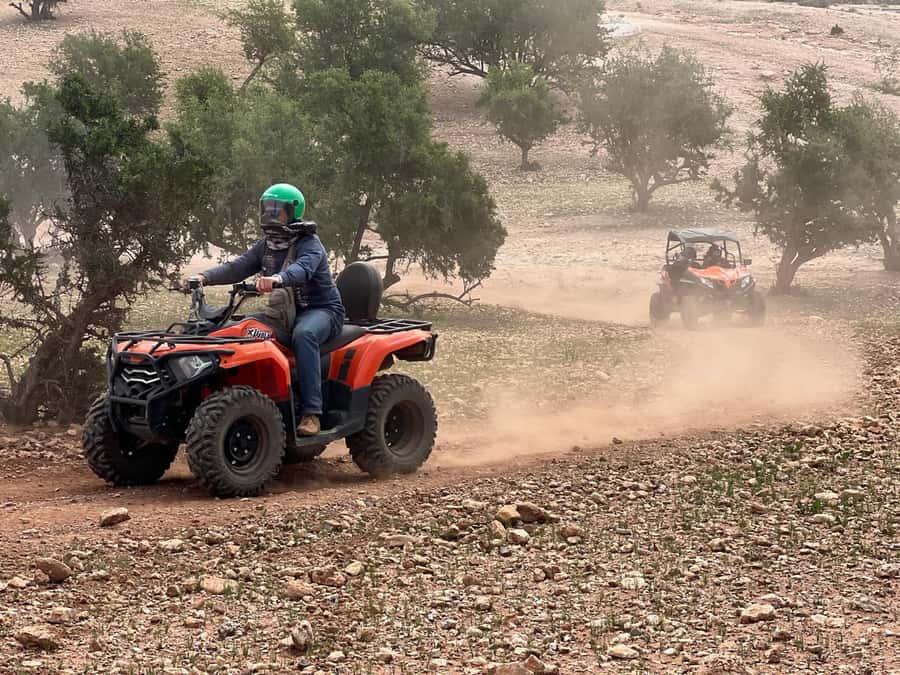 Agadir: Agafay Desert Quad Biking With Goats On The Tree - Two hours over rough desert trails