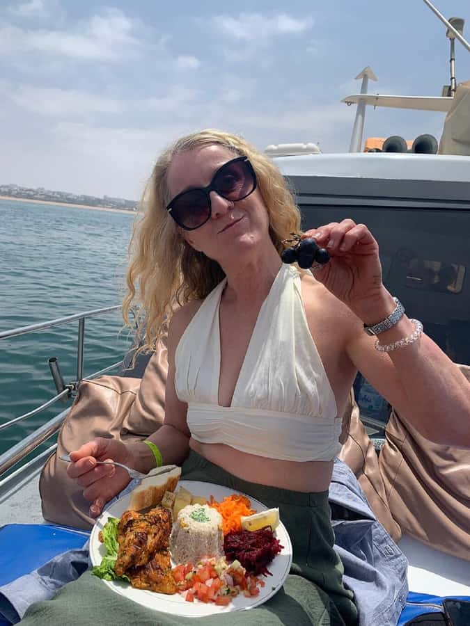 Agadir: Boat Trip with Fishing, Swimming, and BBQ Lunch - Moroccan barbecue lunch on board