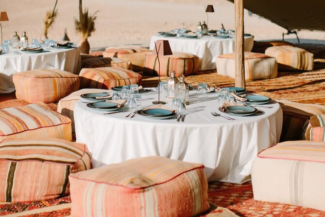 Agafay Desert Camel Ride With Dinner And Sunset Spectacle - Key points at a glance