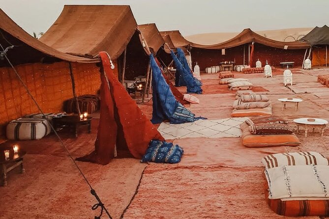 Agafay Desert Camel Ride With Dinner And Sunset Spectacle - Walking through the Agafay Desert