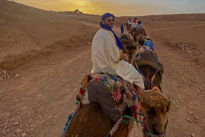 Agafay Desert Camel Ride With Dinner And Sunset Spectacle - Dinner beneath the night sky