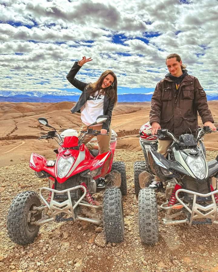 Agafay Desert Day: Quad Bike, Lunch & Swim Adventure - Quad biking across Agafay’s rocky ground