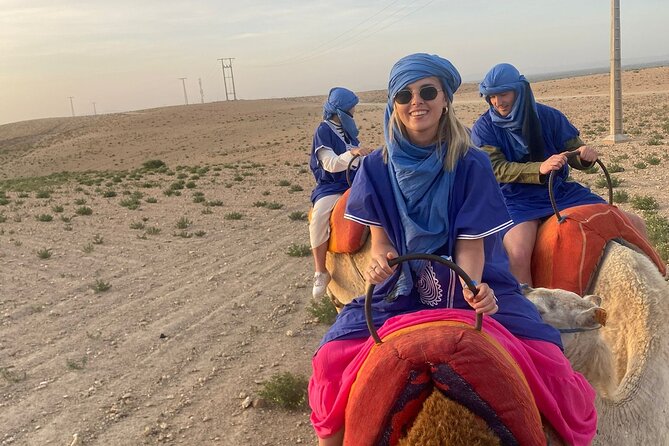 Agafay desert sunset camel ride Tour from Marrakech - One hour on a dromedary at sunset