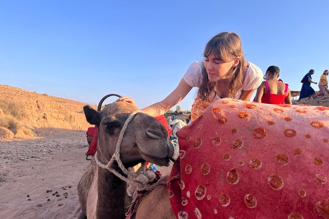 Agafay Desert sunset Dinner & Fire Show - from Marrakech - Sunset over rocky hills, not Sahara dunes