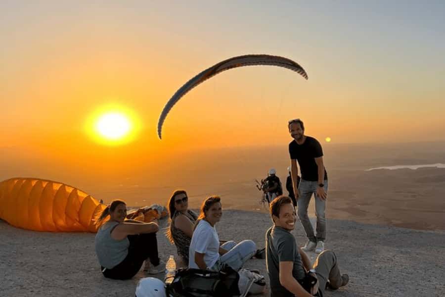 Atlas Paragliding & Agafay Desert Adventure from Marrakech - Views over valleys, villages, and Lalla Takerkouste Lake