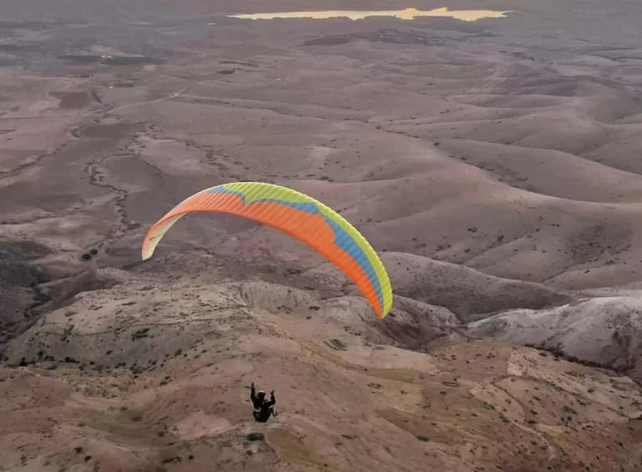 Atlas Paragliding & Agafay Desert Adventure from Marrakech - Mint tea in a Berber tent