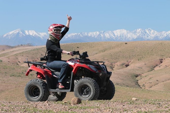 ATV Quad biking in Marrakech desert palmgrove - Riding through palms, sand, and rural Morocco