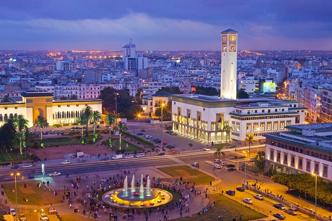 Casablanca City Night Tour and Traditional Moroccan Dinner - Mohammed V Square and the city center