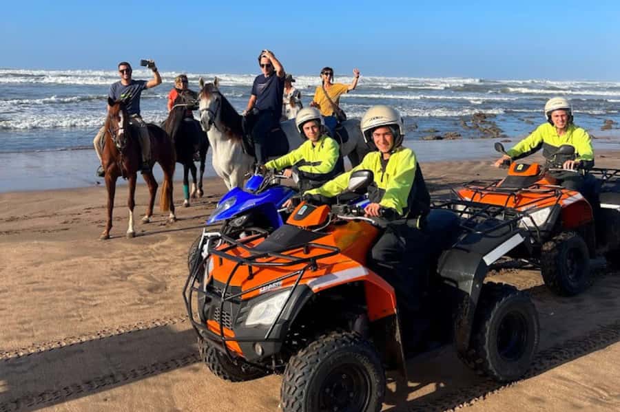 Casablanca: Quad Fun Beachside with Hotel Transfers - Leaving Casablanca by air-conditioned van