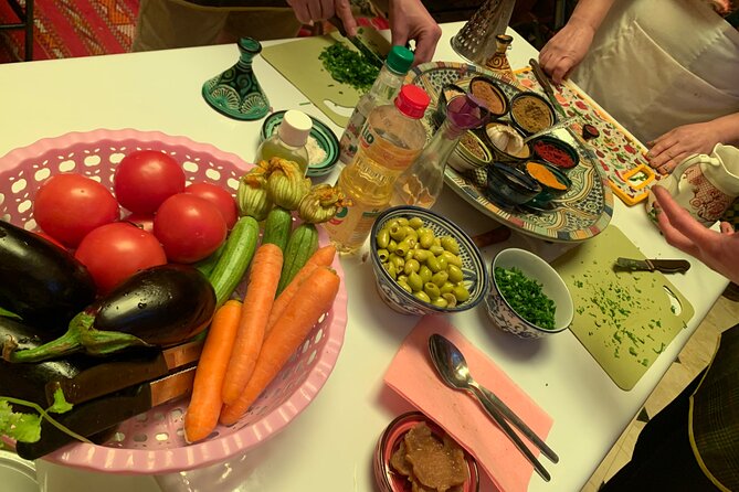 cooking class with chef FATIMA - The meal: tagine, salads, and dessert