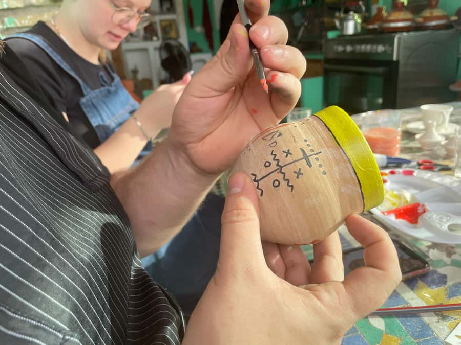 Creative Painting on Fes Pottery - Mixing Pigments and Planning Your Design