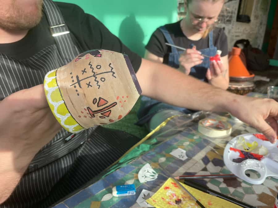 Creative Painting on Fes Pottery - Mint Tea and the Human Side of the Workshop