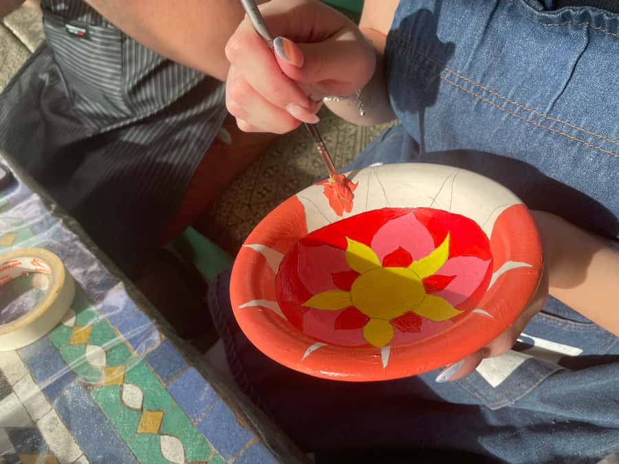 Creative Painting on Fes Pottery - A 90-Minute Break from Fès Sightseeing