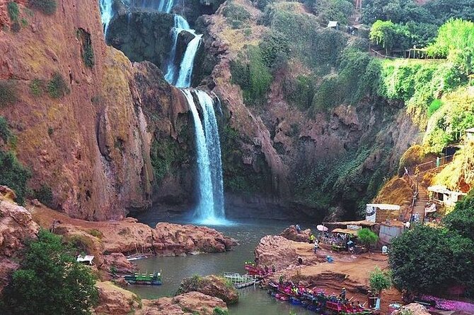 Day trip to OUZOUD waterfall with guide&boat ride from Marrakech - Crossing the River by Boat