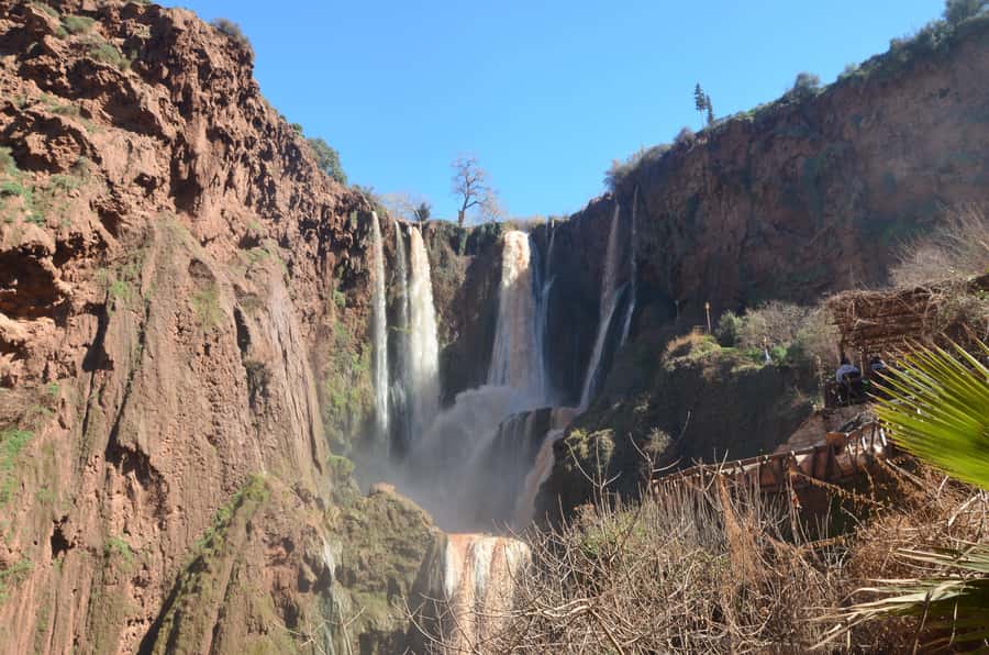 Day Trip To Ouzoud Waterfalls & Boat Ride From Marrakech - The Wooden Boat Ride at the Base