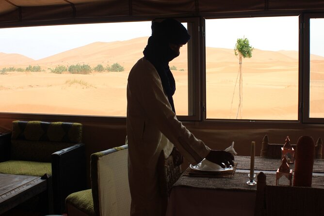 Erg Chebbi Desert Overnight in Tent with Camel Ride & Sandboard - What the $69.79 price includes