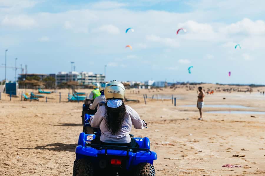 Essaouira Sand Dunes: Half Day Quad Bike Tour - The beach ride and the moment the route opens up