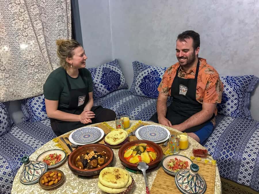 Essaouira: Traditional Family Style Moroccan Cooking Class - Choosing a Moroccan three-course menu