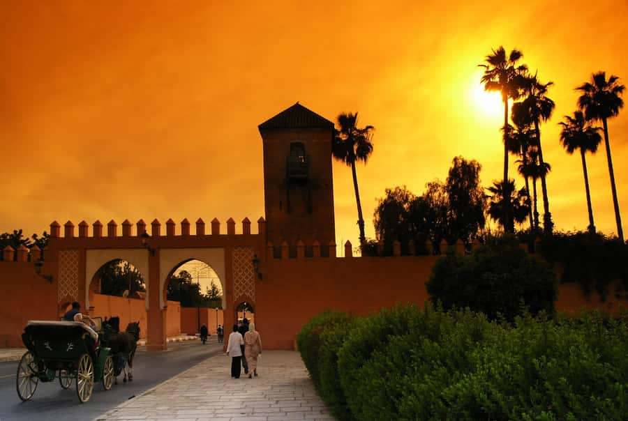 Fantasia 1001 Nights: Dinner + Show from Marrakech - Arriving at the palm-grove dinner venue