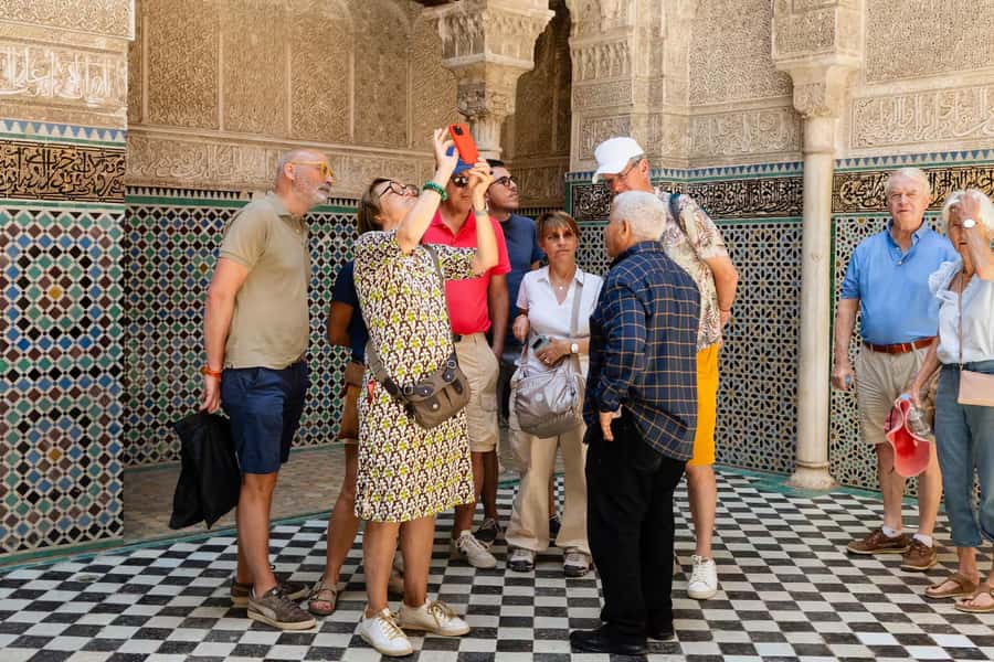 Fes: Attarine Madrasa, Museum, Tannery, Souk and Medina Tour - Al-Karaouine Mosque and University from the outside