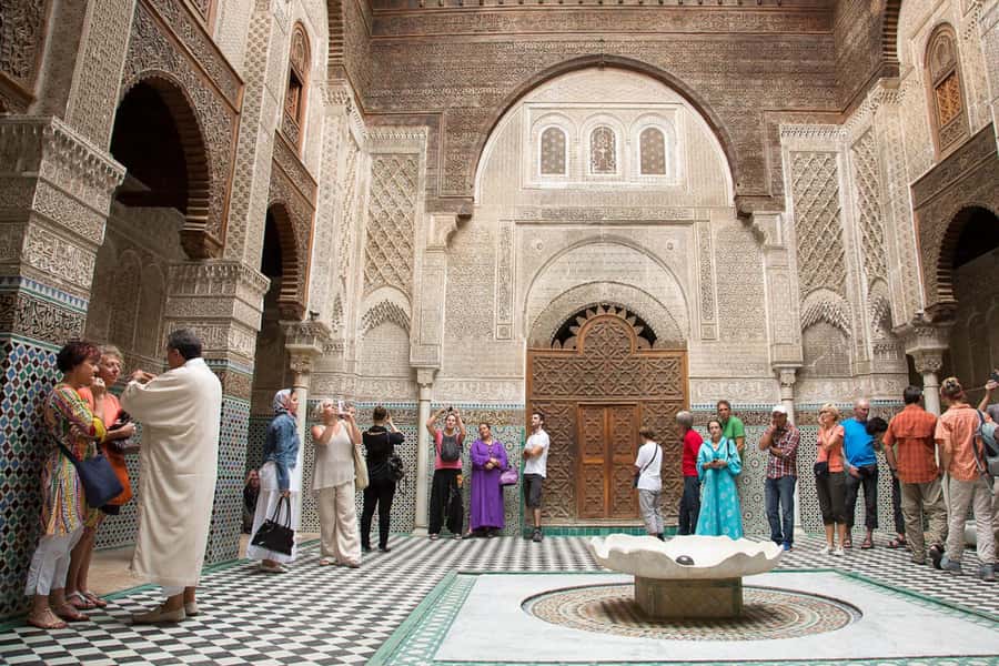Fes: Bou Inania Madrasa, Museum, Tannery, Souk & Medina Tour - Starting at Bab Bou Jeloud, Fes’s Blue Gate