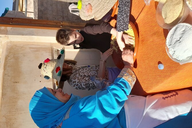Fez view cooking with grandmother - Meeting at Hotel Batha in central Fez
