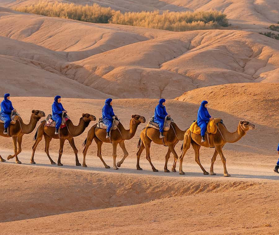 From Marrakech: Agafay Desert Dinner and Optional Camel Ride - Arriving at the Agafay camp before sunset