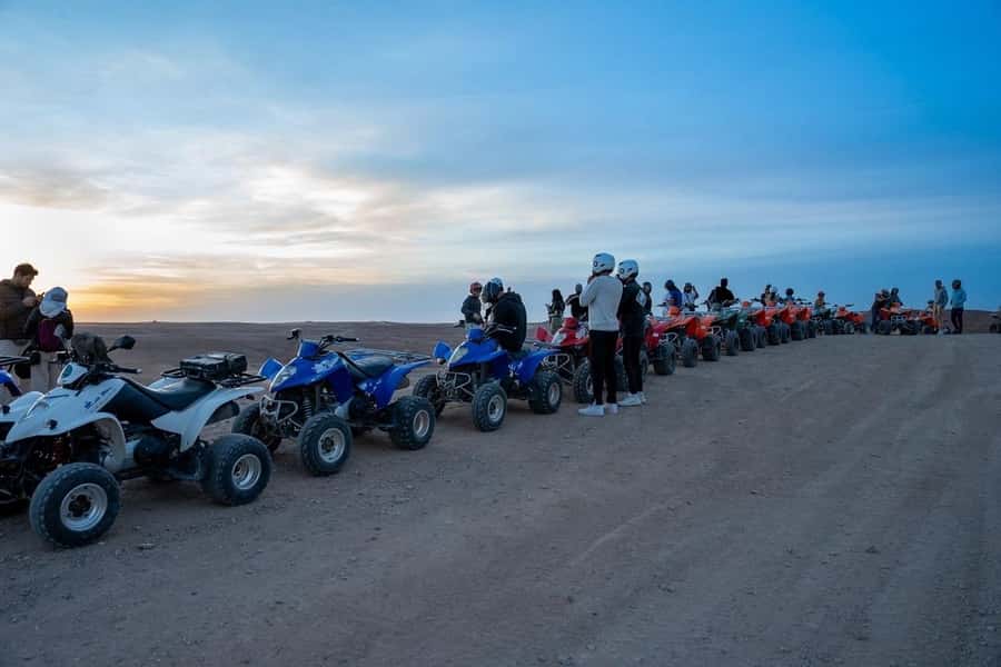 From Marrakech: Agafay Desert Quad Biking with Dinner & Show - Dinner inside the nomadic tent