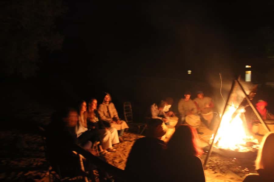 From Marrakech: Agafay Desert Sunset, Camel Ride, and Dinner - Moroccan dinner at the camp