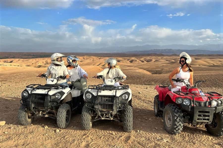 From Marrakech: Agafay Desert Sunset, Quad Biking, & Dinner - Dinner inside the candlelit hut