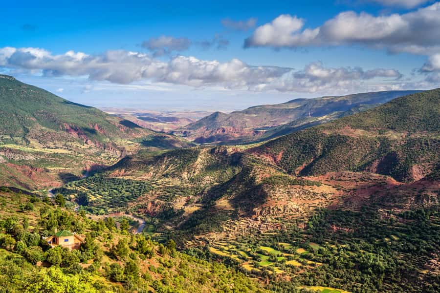 From Marrakech: Atlas Mountains Full-Day Hiking Trip w Lunch - From Marrakech to the Agafay Camel Stop