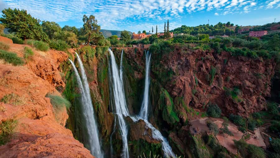 From Marrakech: Guided Ouzoud Waterfalls Tour with Boat Ride - Reaching the 110-meter Ouzoud Waterfalls