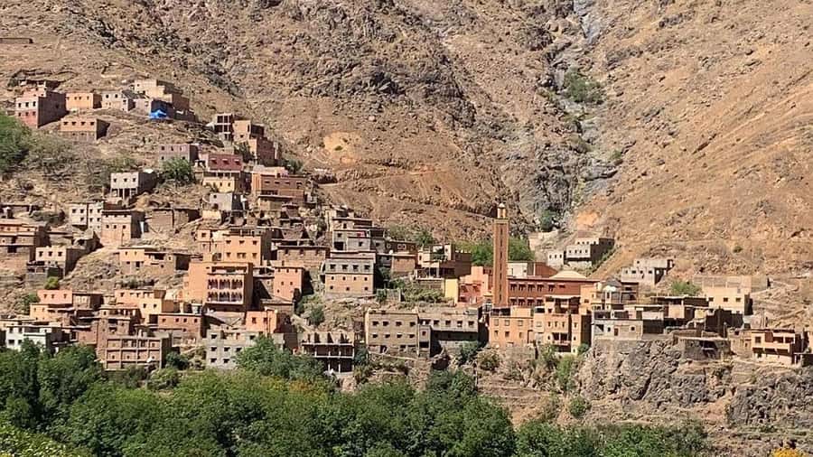 From Marrakech: Imlil Day Trip & lunch in Local Family house - Waterfalls and views toward Mount Toubkal