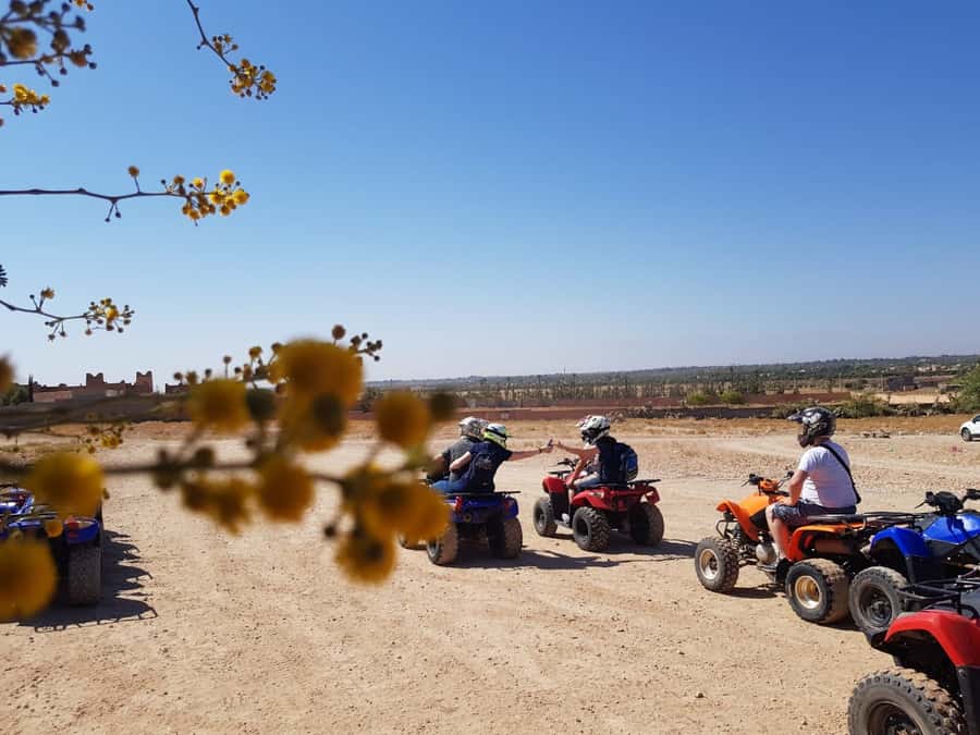 From: Marrakech: Lalla Takerkoust Lake Quad Bike Experience - Riding through the valley and desert plateau