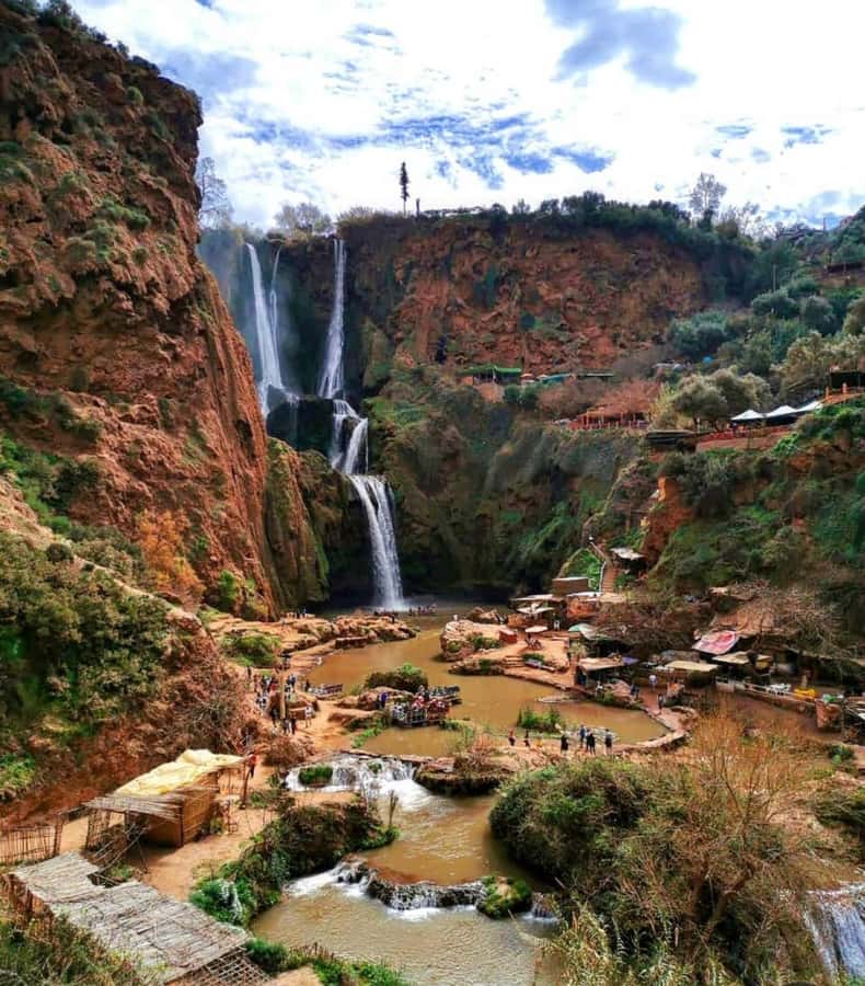 From Marrakech:Ouzoud Waterfalls Day Trip with Boat Tour - First Views of the Three Cascades
