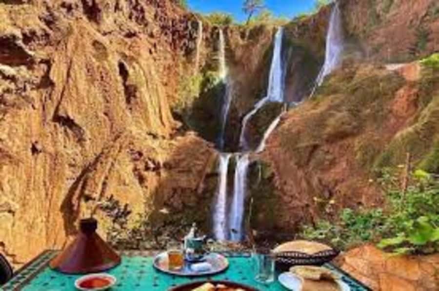 From Marrakech: Ouzoud Waterfalls Guided Hike and Boat Trip - First views from the Ouzoud rim