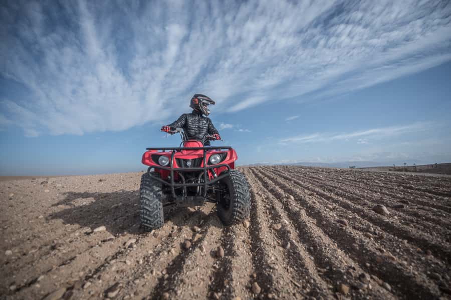 From Marrakech: Premium Agafay Desert Half-Day Quad Biking - Two hours on rocky desert tracks