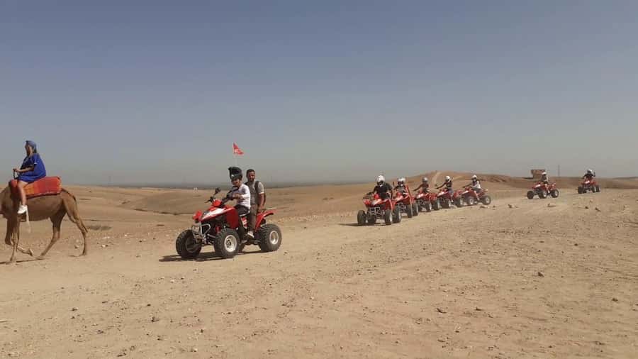 From Marrakesh: Agafay Desert Quad Biking, Camels & Dinner - Leaving Marrakech for Agafay’s rocky desert