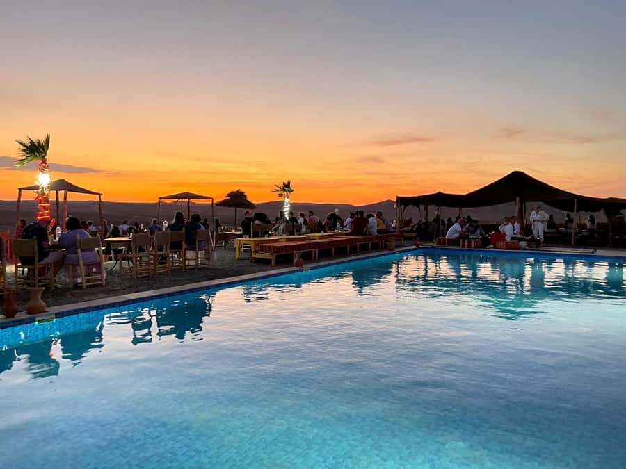 From Marrakesh: Sunset Dinner in Agafay at Berber Camp - Berber music, bonfire, and the night sky