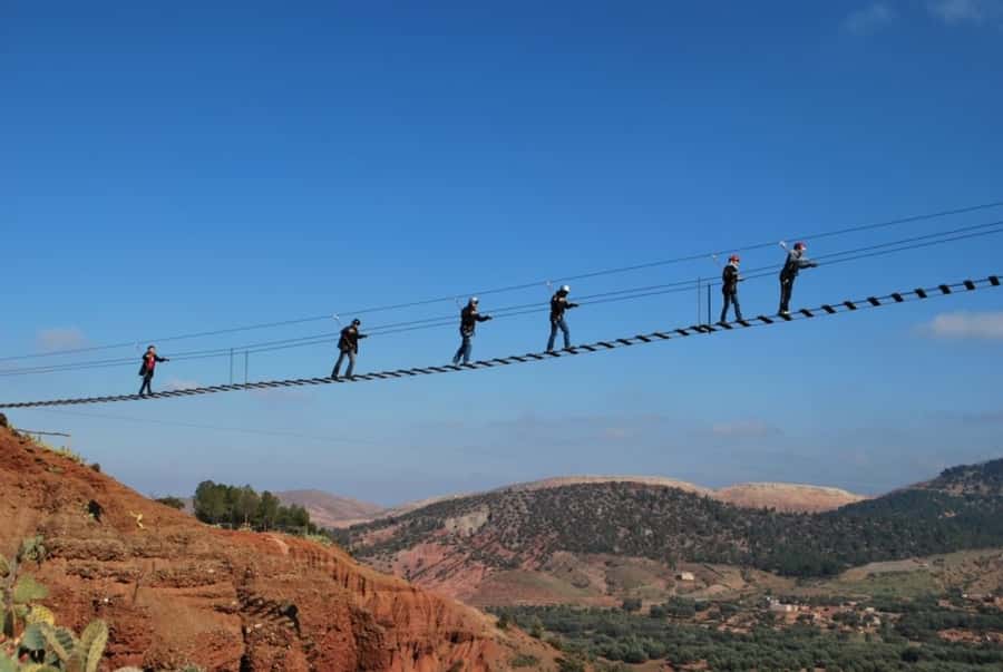 From Marrakesh: Zip-Line & Hike in the Atlas Mountains - Four zip-lines and two high bridges