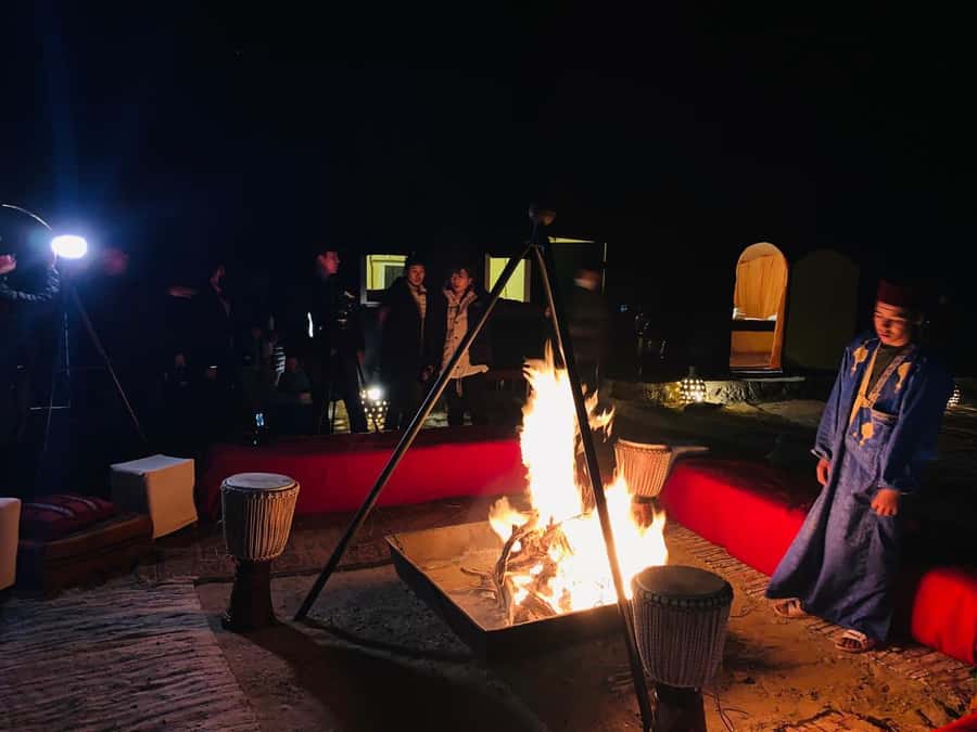 From Zagora: Overnight Desert Tour to Erg Chigaga Camel ride - Sunset, dinner, and a private tent