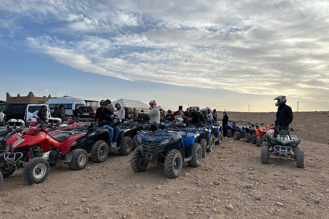 Full Package Agafay Desert, Quad Bike, Camel Ride and Dinner show - Quad biking through Agafay’s dry hills