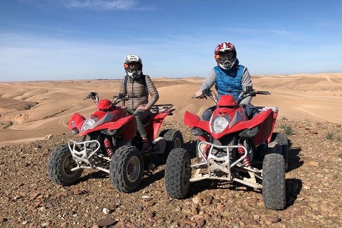 Half-Day Quad Biking tour in Agafay Desert - Getting fitted with a Yamaha quad