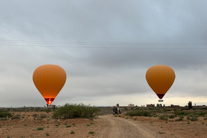 Hot Air Balloon Adventure in Marrakech with Transfer - Pre-flight refreshments before the balloon rises