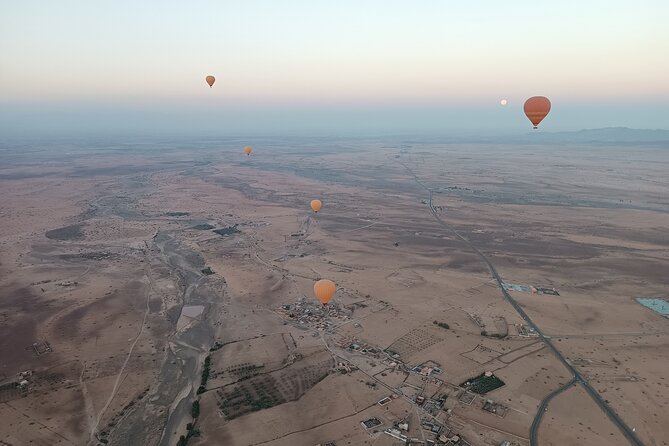 Hot air balloon flight to Marrakech in a small group. Breakfast - The 5:30 am pickup and drive from Marrakech